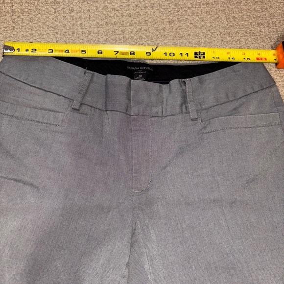 Banana Republic Gray Straight-Leg Pants Size 10 - Picture 7 of 11